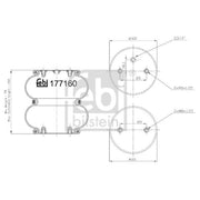 Febi Air Suspension Bellow 160mm 177160