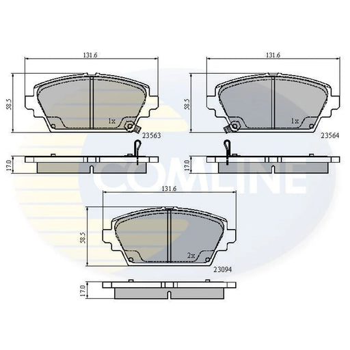 Comline 4 x Front Brake Pad Set CBP3802