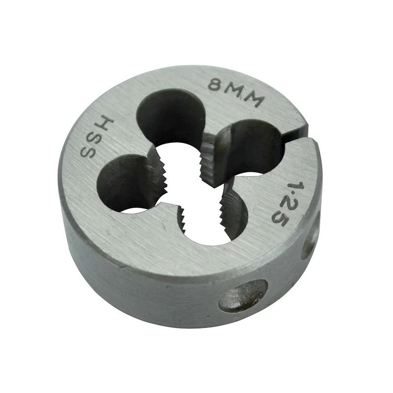 Faithfull HSS Straight Flute Split Die M8 x 1.25, 1in OD - FAIHSSDM8
