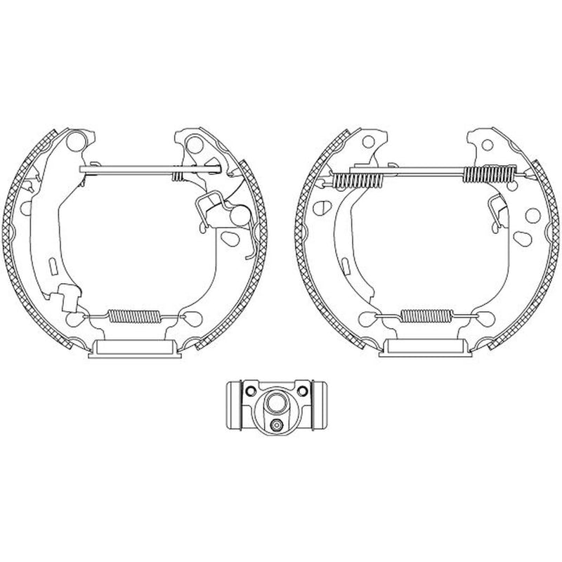 Mintex Brake Shoe Set Axle Kit MSP242