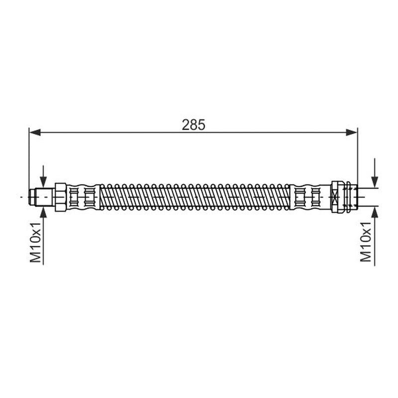 Bosch Brake Hydraulic Hose Line Rear 1 987 476 841