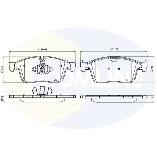 Comline 4 x Front Brake Pad Set CBP02459