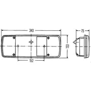 Hella Tail Light / Lamp R10W Left 2SK 003 567-651