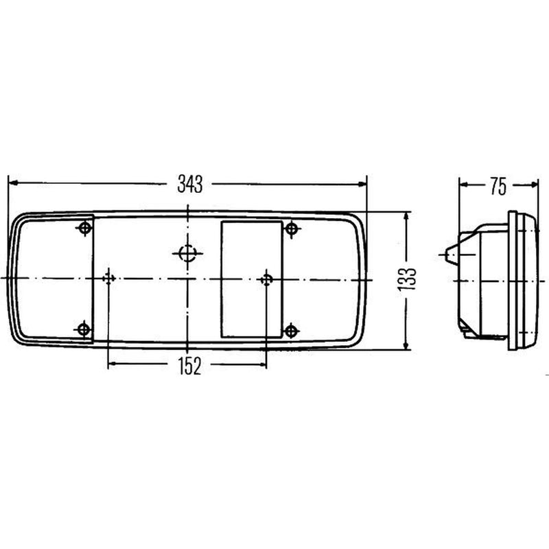 Hella Tail Light Assembly Lens Right 9EL 122 772-001
