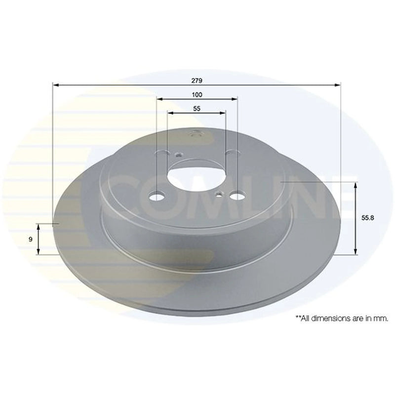 Comline 2 x Solid Rear Brake Discs ADC01116