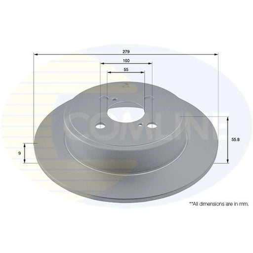 Comline 2 x Solid Rear Brake Discs ADC01116