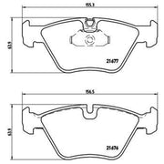Brembo 4 x Front Brake Pad Set P06022