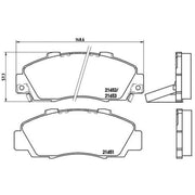 Brembo 4 x Front Brake Pad Set P28026