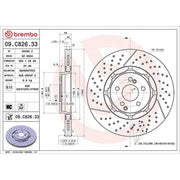 Brembo Aluminium Rear Brake Disc Hub Brake Discs 09.C826.33