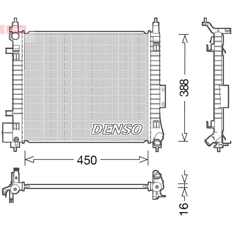 Denso Engine Radiator DRM46054