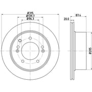 Mintex 2 x Rear Brake Discs MDC1798