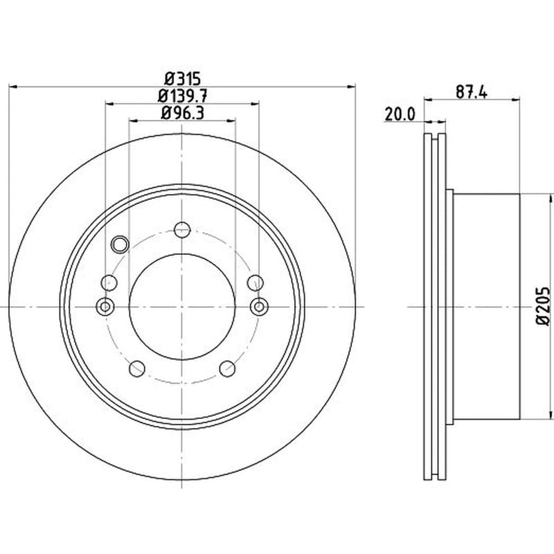 Mintex 2 x Rear Brake Discs MDC1798