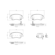Brembo 4 x Front Brake Pad Set P30098
