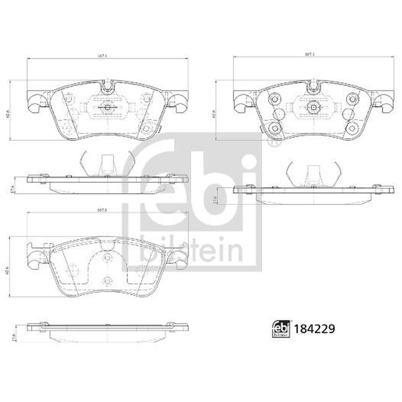 Febi Front Brake Pad Set 184229