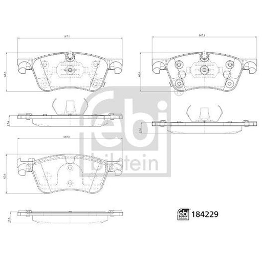 Febi Front Brake Pad Set 184229