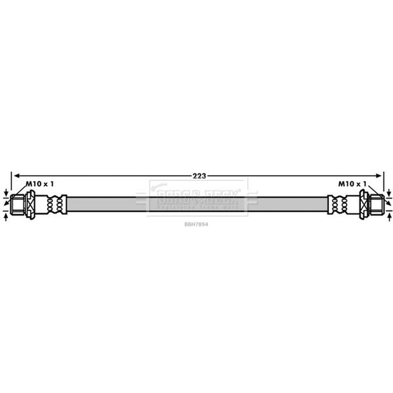 Borg & Beck Brake Hydraulic Hose Line Rear BBH7894