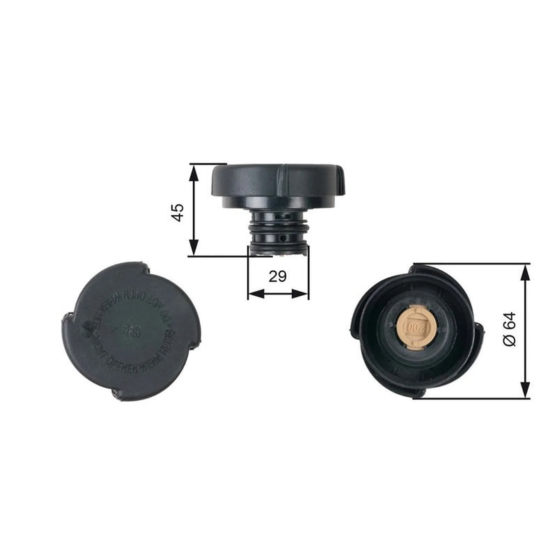 Gates Coolant Expansion Tank Cap RC204