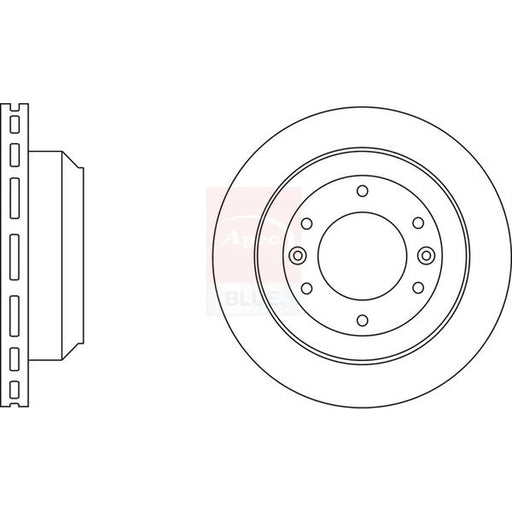 Apec 2 x Vented Rear Brake Discs SDK6639