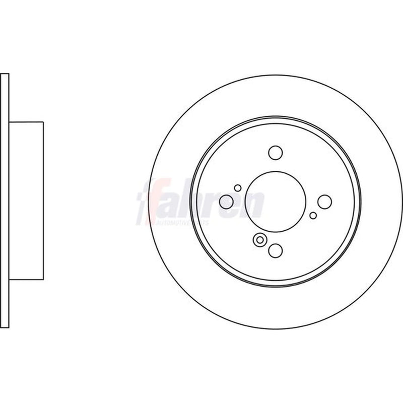 Fahren 2 x Solid Rear Brake Discs FBD6677