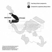 Borg & Beck Air Filter Intake Hose NBR (nitrile butadiene rubber) BTH1463