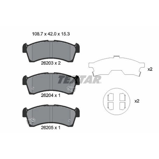 Textar Brake Pad Set 2620301