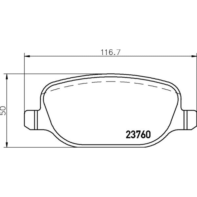 Brembo 4 x Rear Brake Pad Set P23199