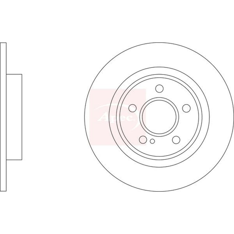 Apec 2 x Solid Brake Discs DSK3418