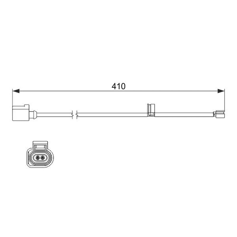 Bosch Brake Pad Wear Sensor Front 1 987 474 516