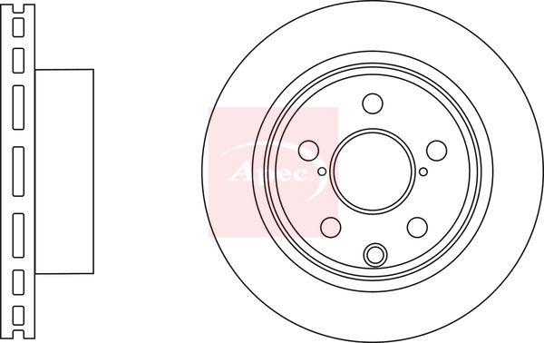 Apec 2 x Brake Disc Set Vented