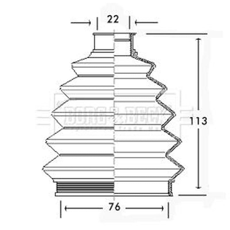 Borg & Beck Drive Shaft Bellow Kit Front Left BCB2335