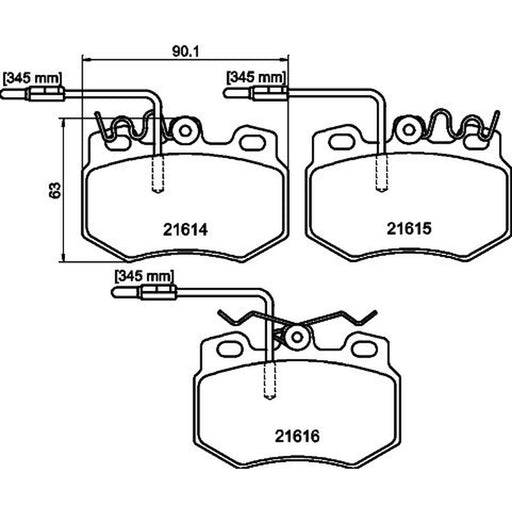 Mintex Front Brake Pad Set MDB1611