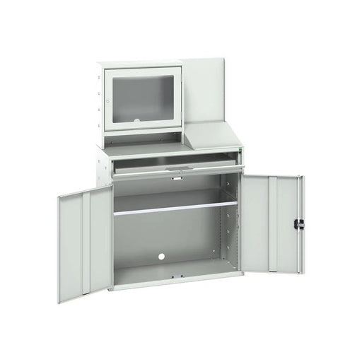 Bott Verso Computer Cupboard 1050 x 550 x 1650mm Light Grey - 16928022.16