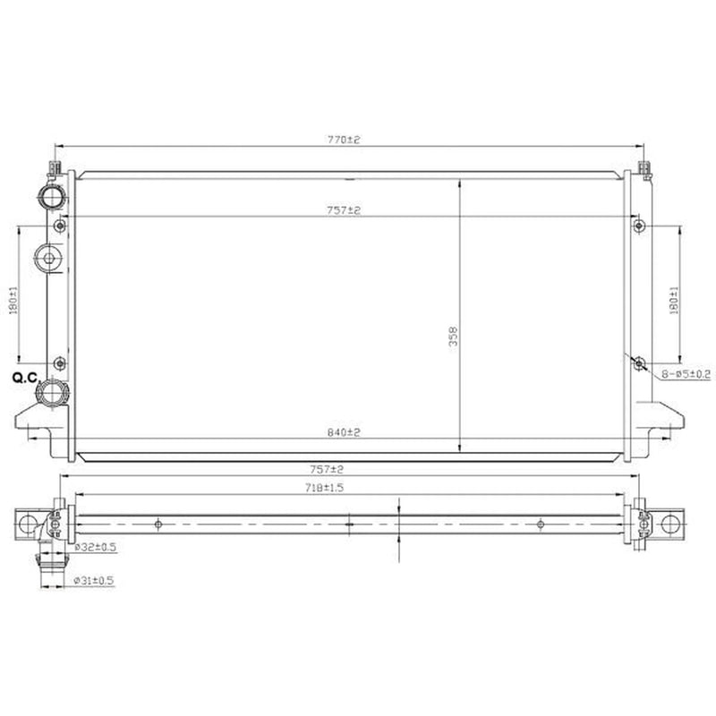NRF Engine Radiator 58950