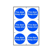 Scan Fire Door Keep Shut - 6 PVC Signs 100 x 100mm - 0151