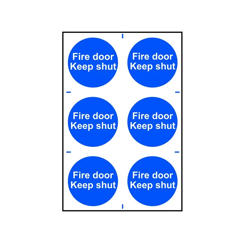 Scan Fire Door Keep Shut - 6 PVC Signs 100 x 100mm - 0151