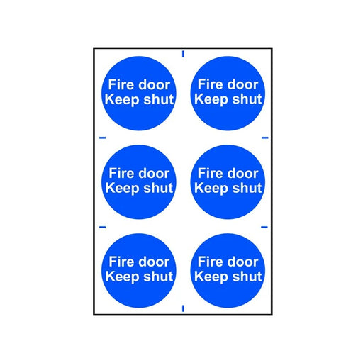 Scan Fire Door Keep Shut - 6 PVC Signs 100 x 100mm - 0151