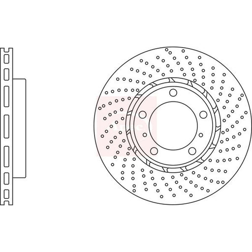 Apec 2 x Perforated/Vented Front Brake Discs DSK3126