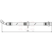 Apec Brake Hydraulic Hose Line Rear Left HOS3981