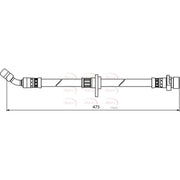Apec Brake Hydraulic Hose Line Rear Left HOS3981