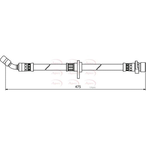 Apec Brake Hydraulic Hose Line Rear Left HOS3981