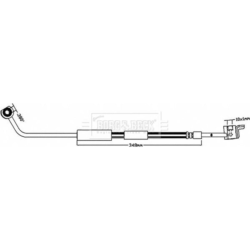 Borg & Beck Brake Hydraulic Hose Line Front Right BBH8071