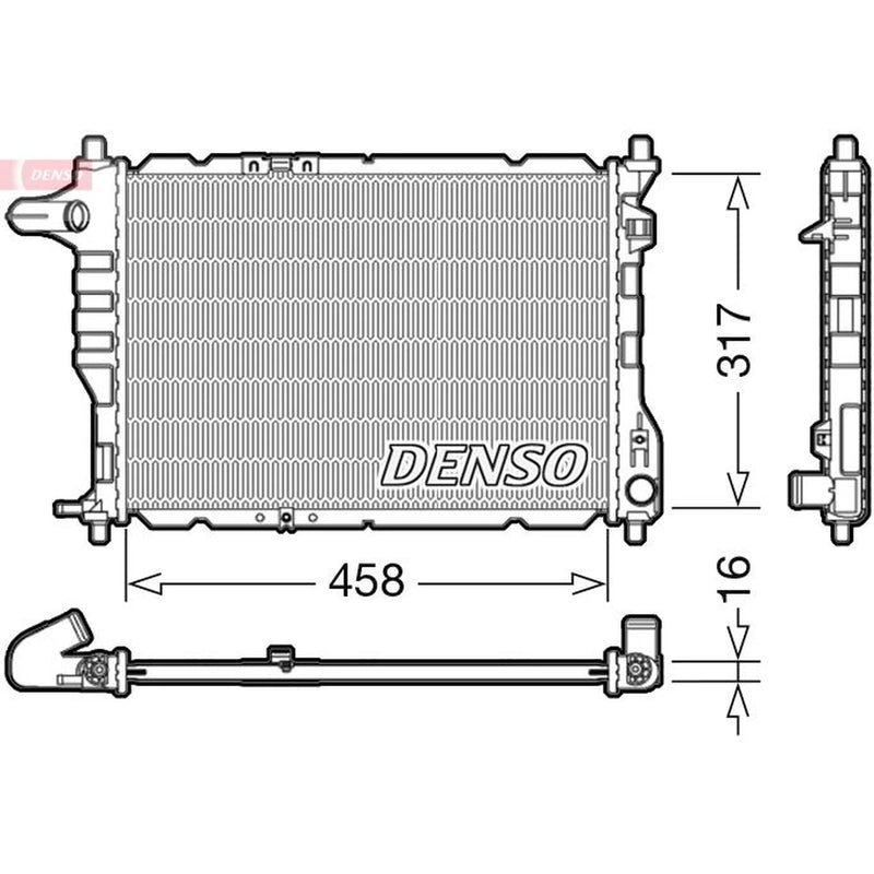 Denso Engine Radiator DRM08005