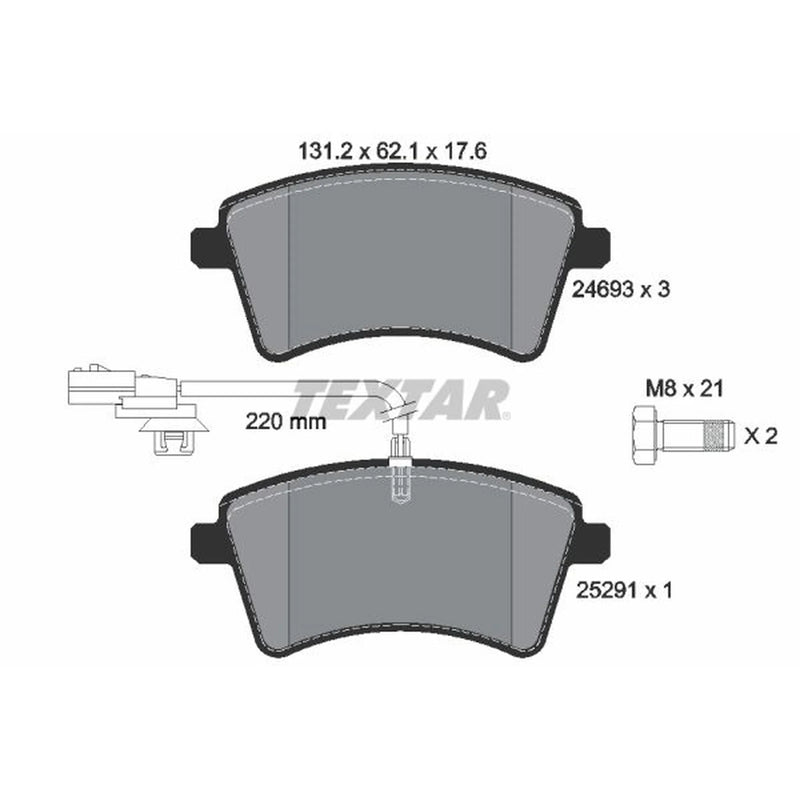 Textar Front Brake Pad Set 2469306