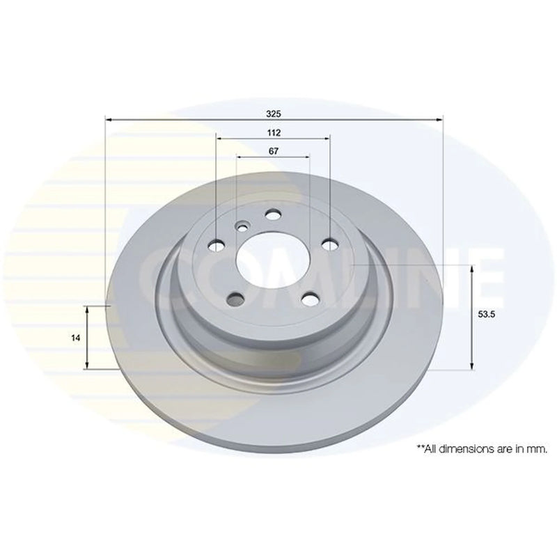 Comline 2 x Solid Rear Brake Discs ADC2892