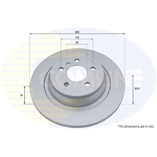 Comline 2 x Solid Rear Brake Discs ADC2892