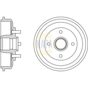 NAPA Brake Drum Assembly Rear NDR1007