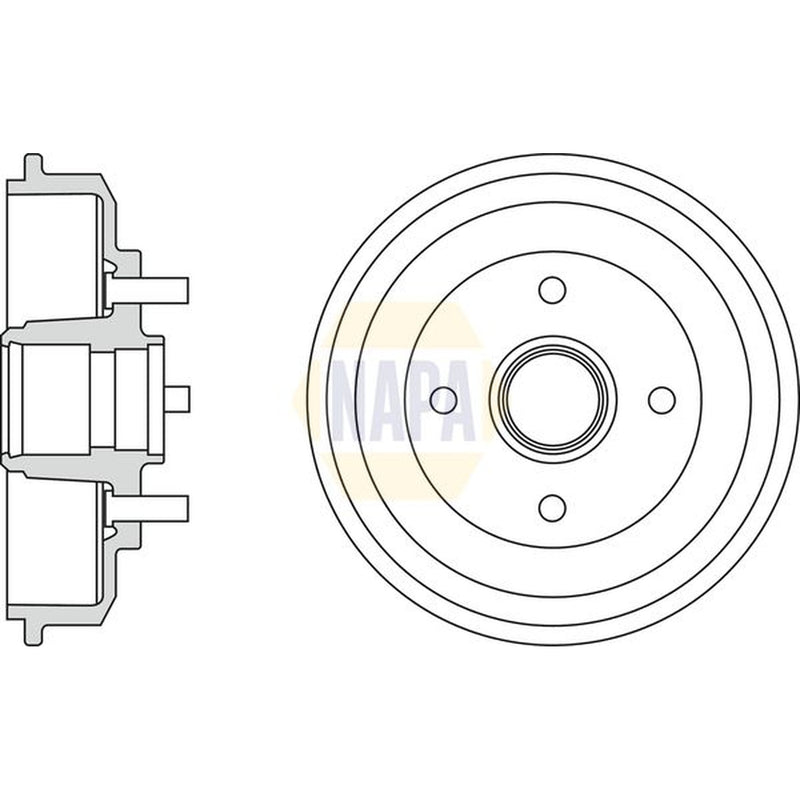 NAPA Brake Drum Assembly Rear NDR1007