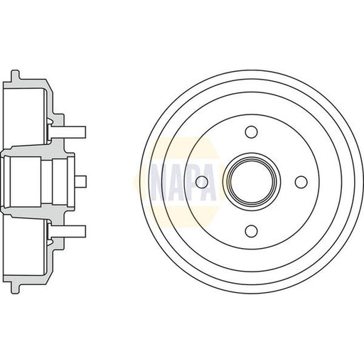 NAPA Brake Drum Assembly Rear NDR1007