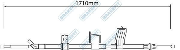 Apec Handbrake Cable Right Rear fits Nissan Qashqai I 2006-2013 1.5 1.6 2.0