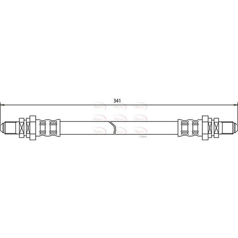 Apec Brake Hydraulic Hose Line Rear HOS3011